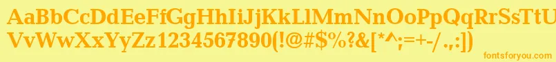 CanyonBold Font – Orange Fonts on Yellow Background
