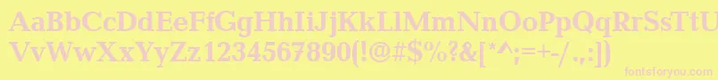 CanyonBold Font – Pink Fonts on Yellow Background