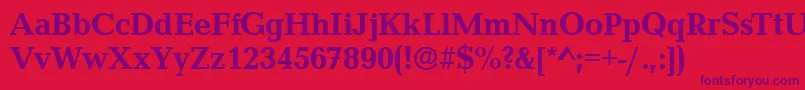 CanyonBold Font – Purple Fonts on Red Background