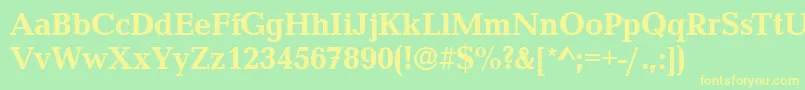 CanyonBold Font – Yellow Fonts on Green Background
