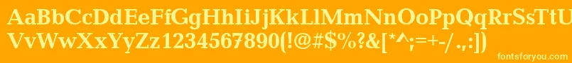 フォントCanyonBold – オレンジの背景に黄色の文字