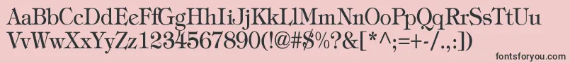 TiffanyNormalTh Font – Black Fonts on Pink Background