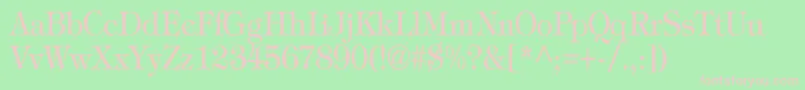 TiffanyNormalTh Font – Pink Fonts on Green Background