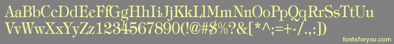 TiffanyNormalTh Font – Yellow Fonts on Gray Background