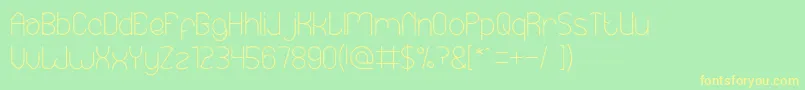 EssentialArrangement Font – Yellow Fonts on Green Background
