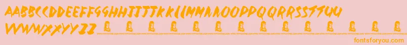 GovernmentTorment Font – Orange Fonts on Pink Background