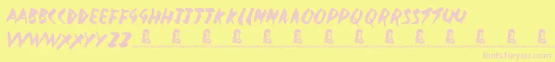 Шрифт GovernmentTorment – розовые шрифты на жёлтом фоне