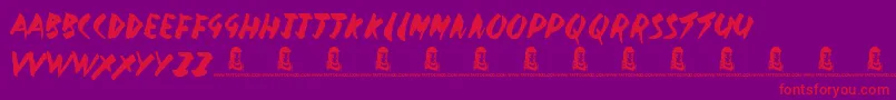 GovernmentTorment Font – Red Fonts on Purple Background