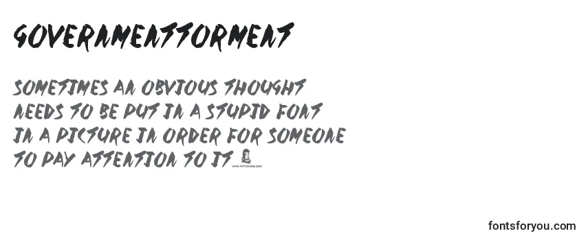 GovernmentTorment Font