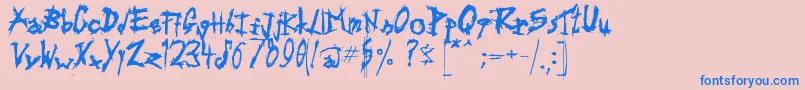 Triballa Font – Blue Fonts on Pink Background