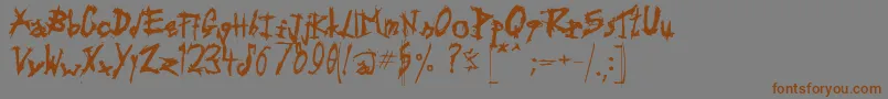 Triballa Font – Brown Fonts on Gray Background