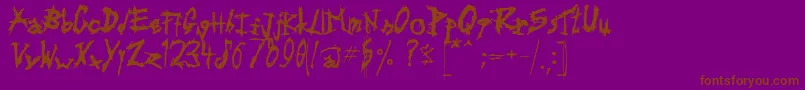 Triballa Font – Brown Fonts on Purple Background