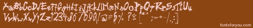 Triballa Font – Pink Fonts on Brown Background