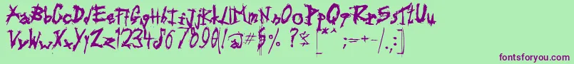 Triballa Font – Purple Fonts on Green Background