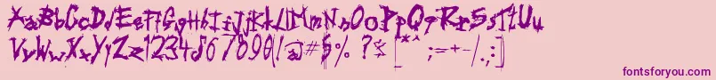 Triballa Font – Purple Fonts on Pink Background