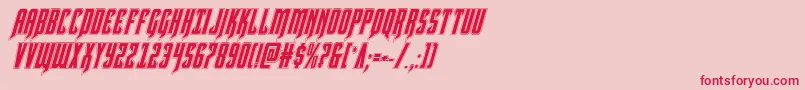 Hawkmoonacadital Font – Red Fonts on Pink Background
