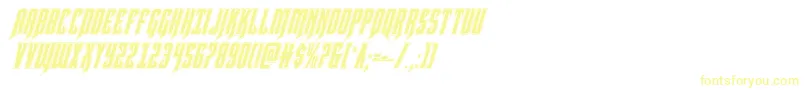Więcej informacji o czcionce Hawkmoonacadital Czcionka Hawkmoonacadital – żółte czcionki na białym tle
