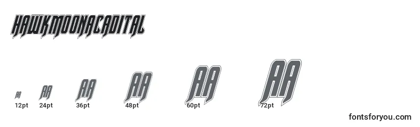 Hawkmoonacadital Font Sizes