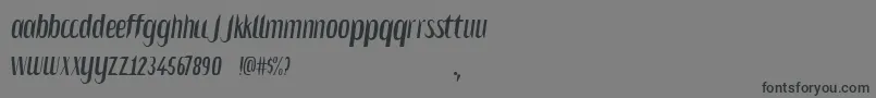 Salvesen-Schriftart – Schwarze Schriften auf grauem Hintergrund