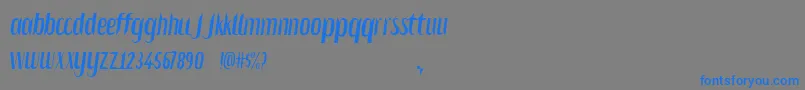 Salvesen-Schriftart – Blaue Schriften auf grauem Hintergrund