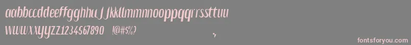 Salvesen-Schriftart – Rosa Schriften auf grauem Hintergrund