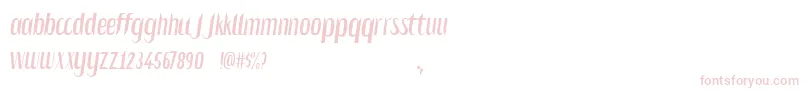 Salvesen-Schriftart – Rosa Schriften auf weißem Hintergrund