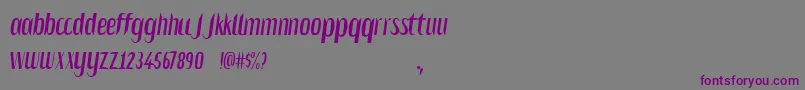 Salvesen-Schriftart – Violette Schriften auf grauem Hintergrund