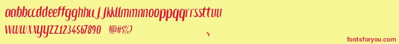 Salvesen Font – Red Fonts on Yellow Background