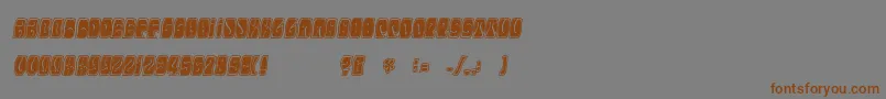 フォントElectorate – 茶色の文字が灰色の背景にあります。