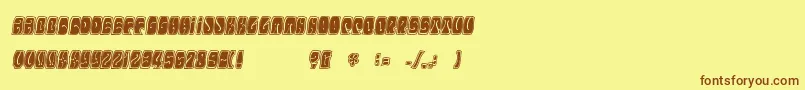 フォントElectorate – 茶色の文字が黄色の背景にあります。