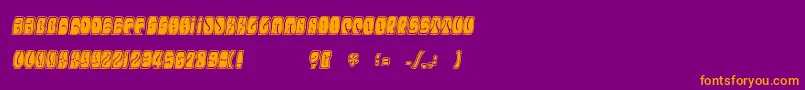 Electorate-Schriftart – Orangefarbene Schriften auf violettem Hintergrund