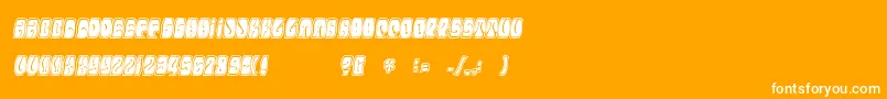 フォントElectorate – オレンジの背景に白い文字