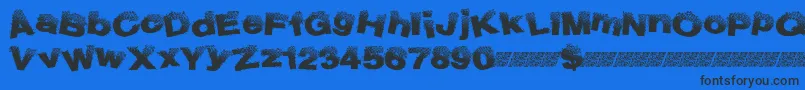 Bublight Font – Black Fonts on Blue Background
