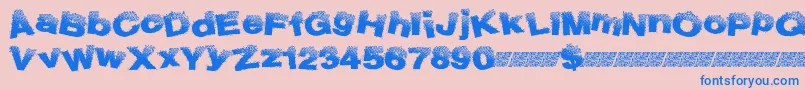 Bublight Font – Blue Fonts on Pink Background