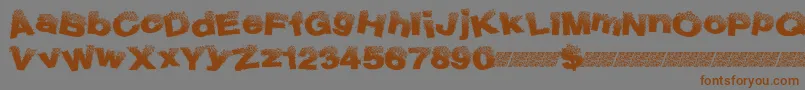 Bublight Font – Brown Fonts on Gray Background