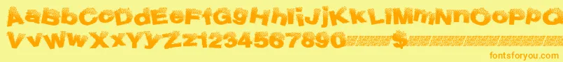 Bublight Font – Orange Fonts on Yellow Background