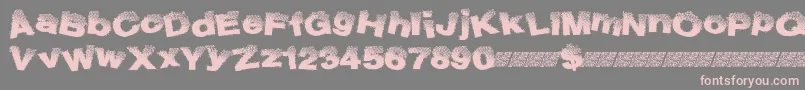 Bublight Font – Pink Fonts on Gray Background