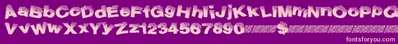 Bublight Font – Pink Fonts on Purple Background