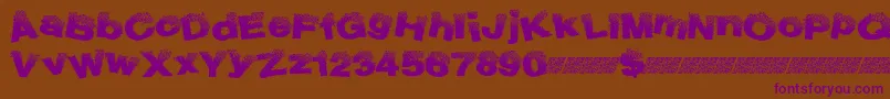 Bublight Font – Purple Fonts on Brown Background