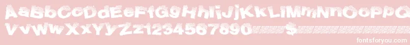 Bublight Font – White Fonts on Pink Background