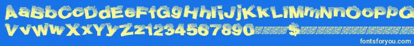 Bublight Font – Yellow Fonts on Blue Background