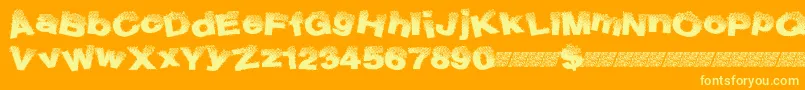 Bublight Font – Yellow Fonts on Orange Background