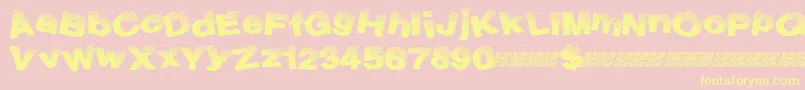 Bublight Font – Yellow Fonts on Pink Background