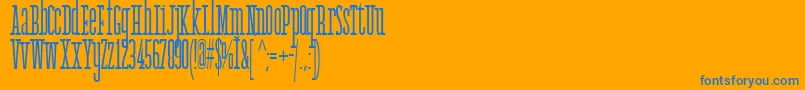 AgathaFont Font – Blue Fonts on Orange Background