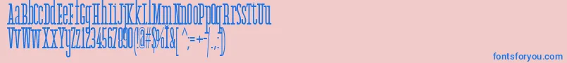 AgathaFont Font – Blue Fonts on Pink Background
