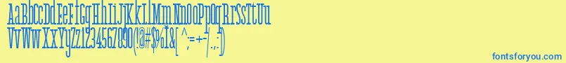 AgathaFont Font – Blue Fonts on Yellow Background