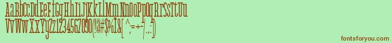 AgathaFont Font – Brown Fonts on Green Background