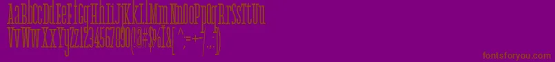 AgathaFont-Schriftart – Braune Schriften auf violettem Hintergrund