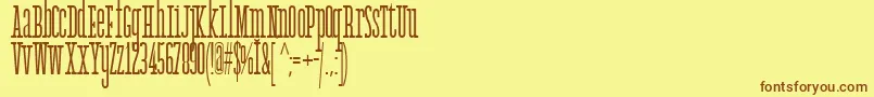 AgathaFont Font – Brown Fonts on Yellow Background