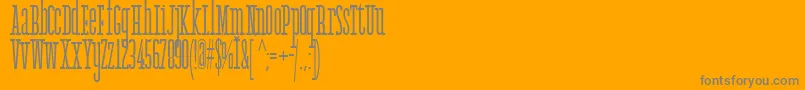 AgathaFont Font – Gray Fonts on Orange Background